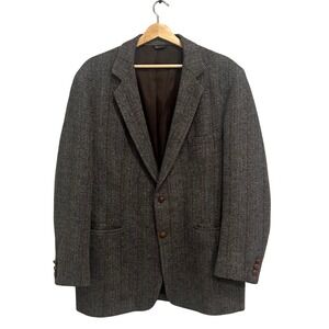John-Peter Men's Vintage Wool‎ Tweed Sport Coat 44L, half lined and hand detail.